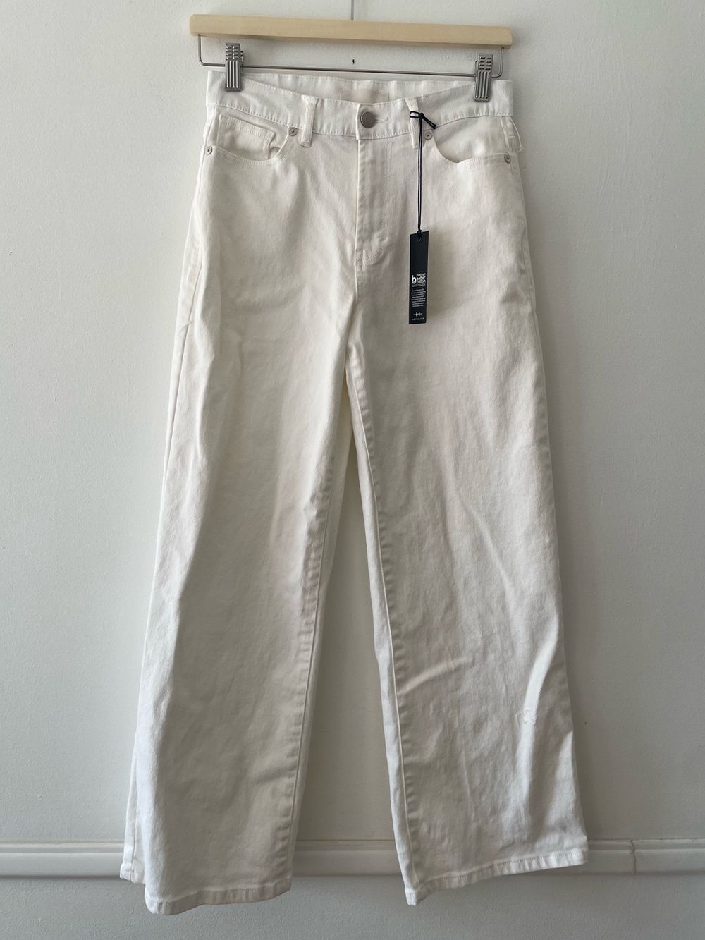 Habitual High Rise Wide Leg White Jeans Size 0